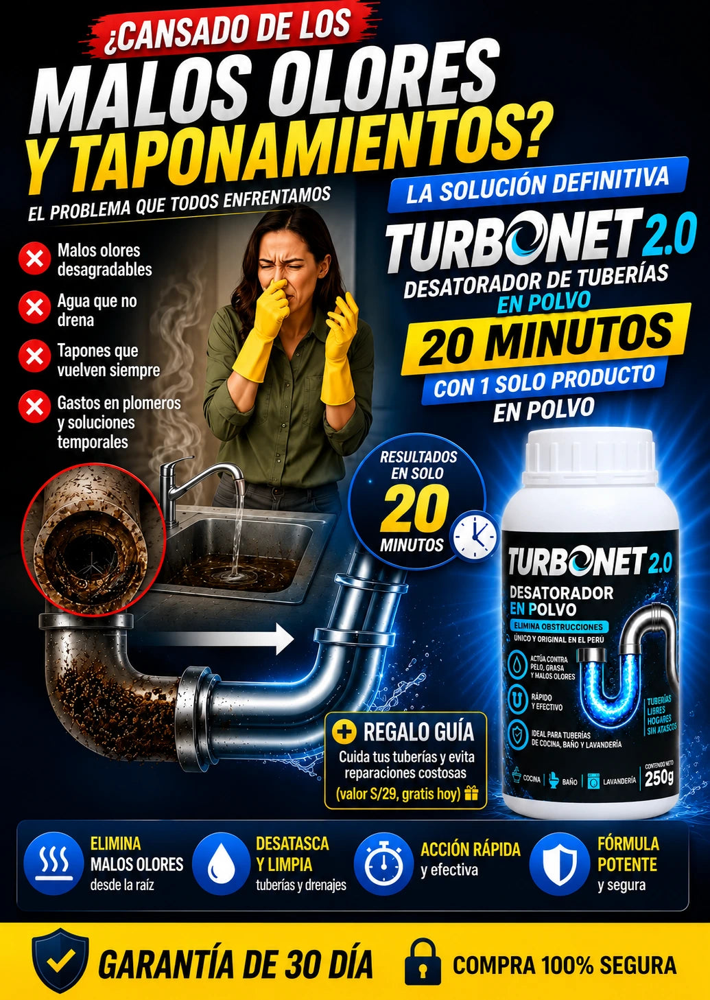 TURBONET 2.0, Pomo 250 gr